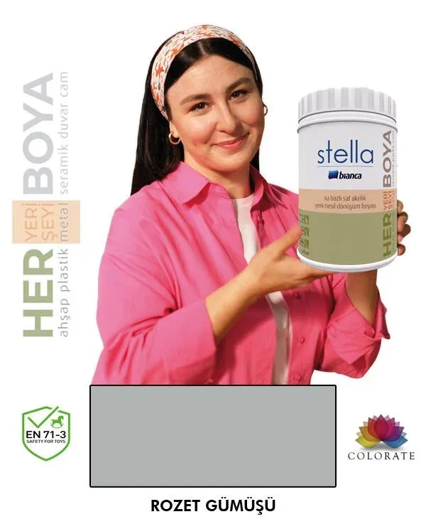 Bianca Stella Su Bazlı Boya Rozet Gümüşü