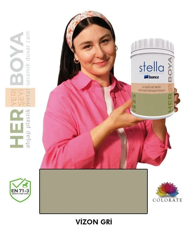 Bianca Stella Su Bazlı Boya Vizon Gri