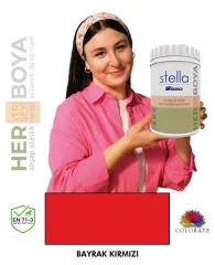 Bianca Stella Su Bazlı Boya Bayrak Kırmızı