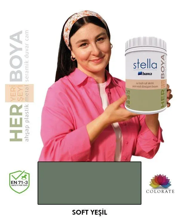 Bianca Stella Su Bazlı Boya Soft Yeşil