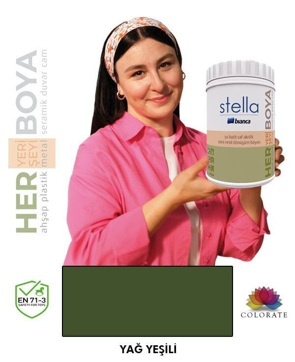 Bianca Stella Su Bazlı Boya Yağ Yeşili