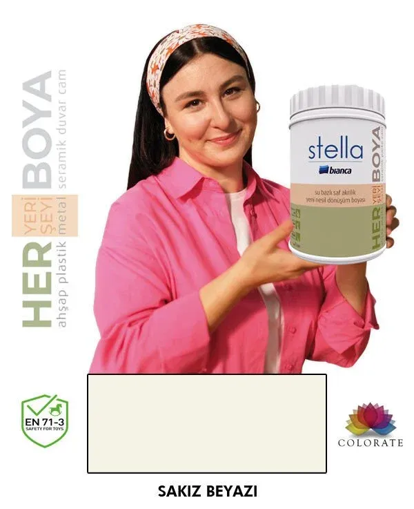 Bianca Stella Su Bazlı Boya Sakız Beyazı