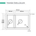 Real Stone P018 Bergama Granit Eviye
