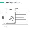Real Stone P004 Troya 86 Granit Eviye