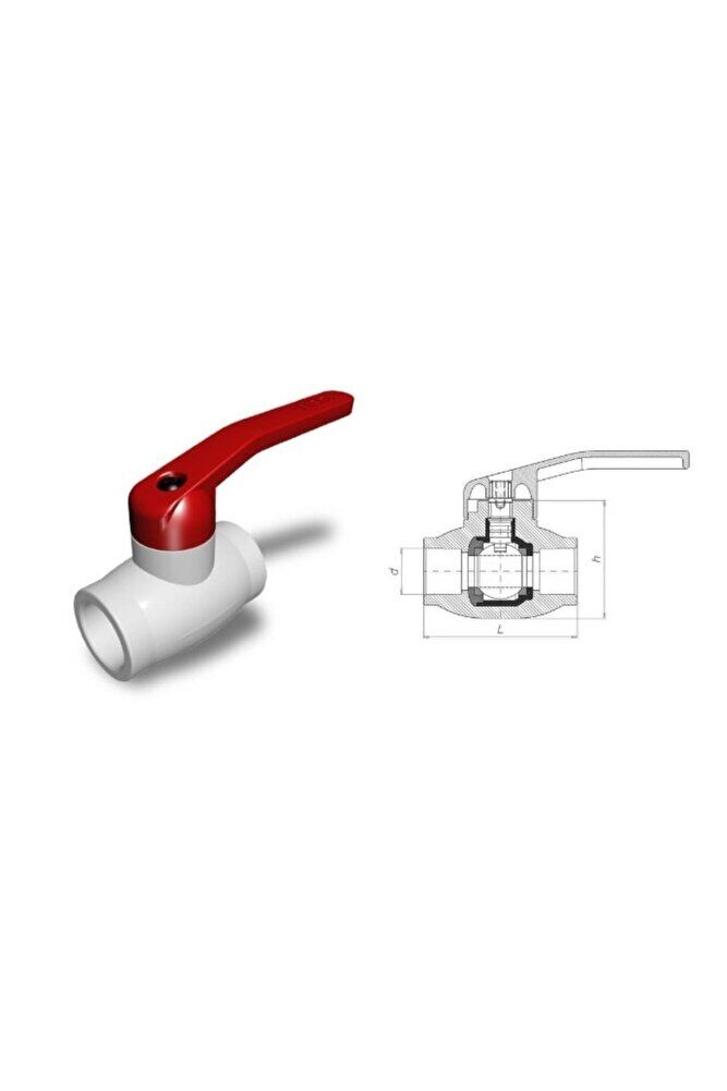 Fırat Pprc Boru Ekleme Parçaları 40 Mm Küresel Vana