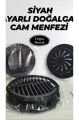 Ayarlı Cam Menfezi Doğalgaz Menfez Kapağı Siyah