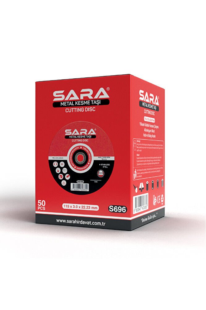 Sara Metal Kesme Taşı 115 X 3.0 X 22.23 (10 ADET)