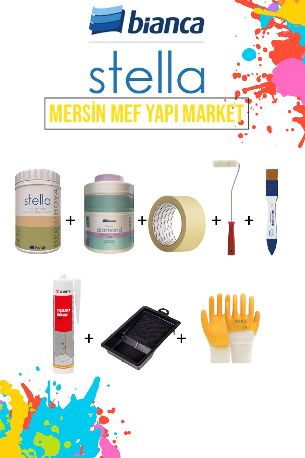 Bianca Stella Banyo Boyama Seti Beyaz