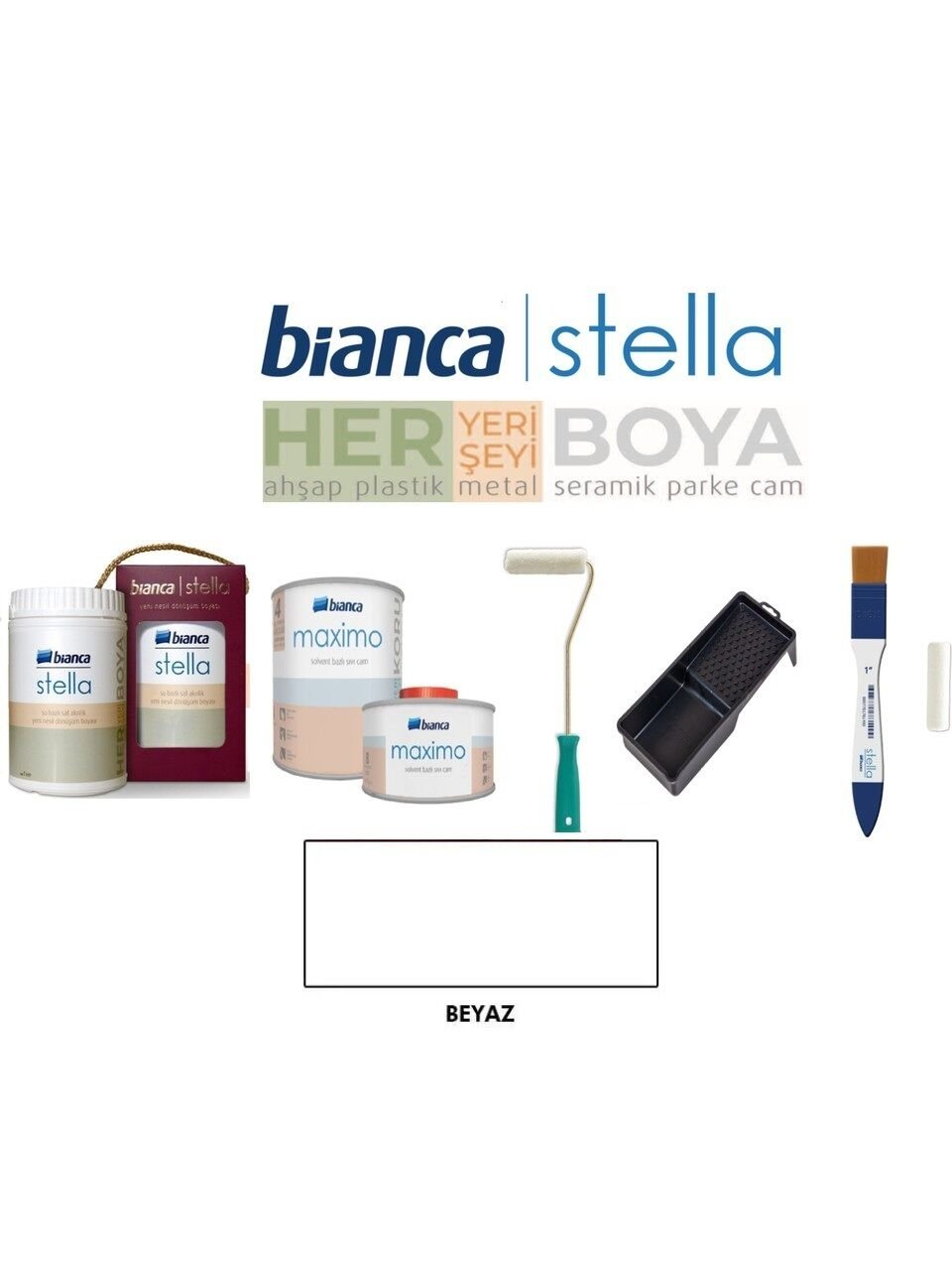 Bianca Stella Mutfak Tezgahı Boyama Seti Beyaz