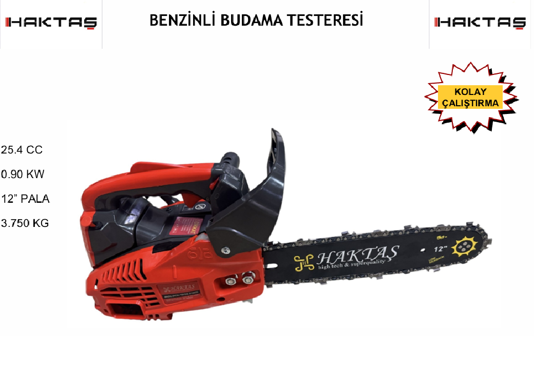 HAKTAŞ BENZİNLİ BUDAMA TESTERESİ