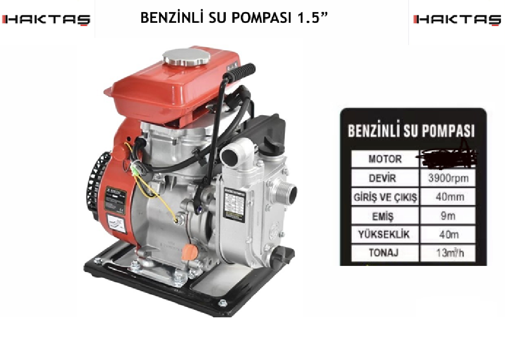 HAKTAŞ BENZİNLİ SU POMPASI 1.5''