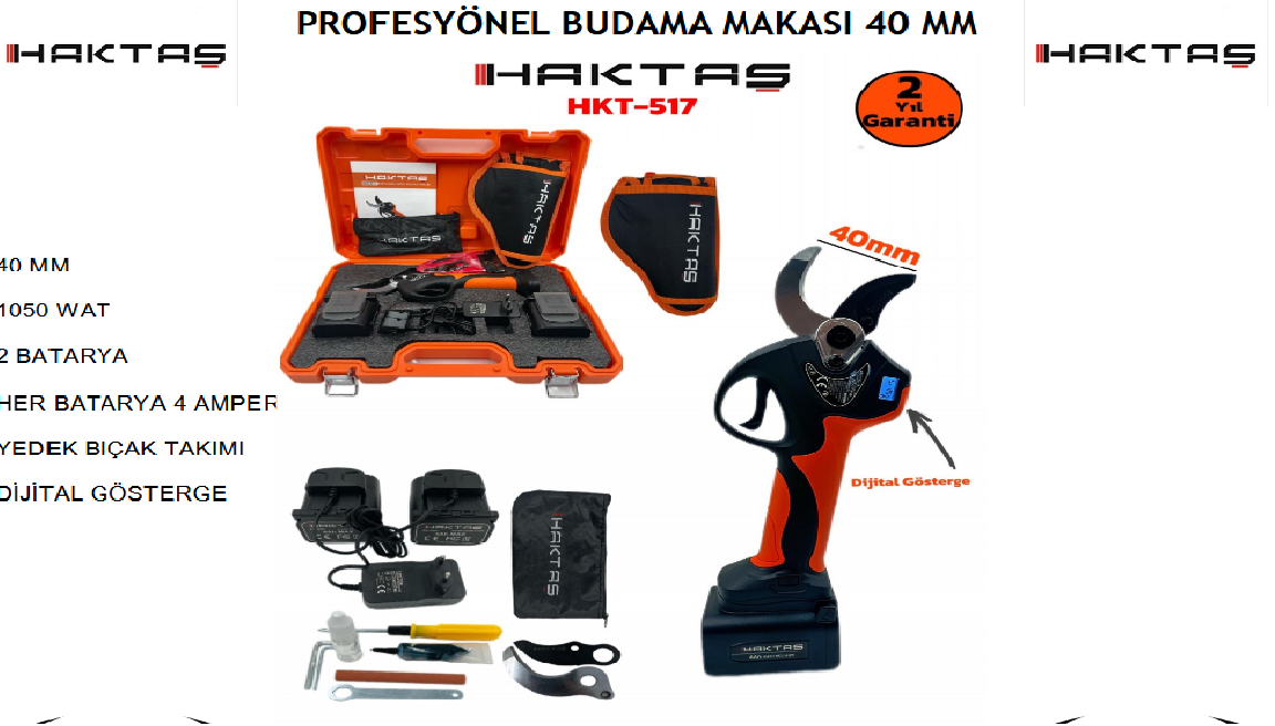 HAKTAŞ PROFOSYONEL BUDAMA MAKASI 40 MM